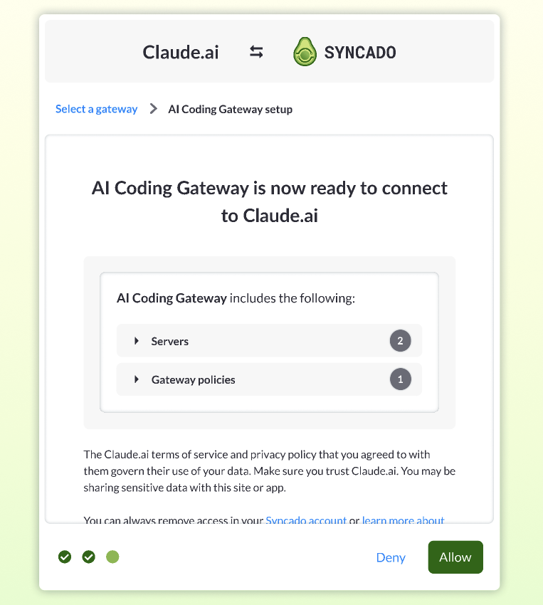 syncado claude setup